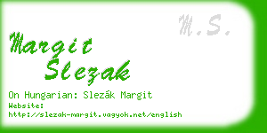 margit slezak business card