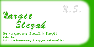 margit slezak business card